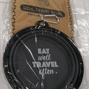 Portable Travel Collapsible Pet Dog Bowl Food, Water. BPA Free. Winfred & Lily